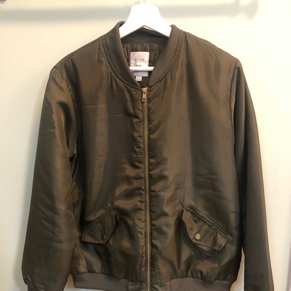 Guess women lightweight bomber jacket Olive - Picture 1 of 8